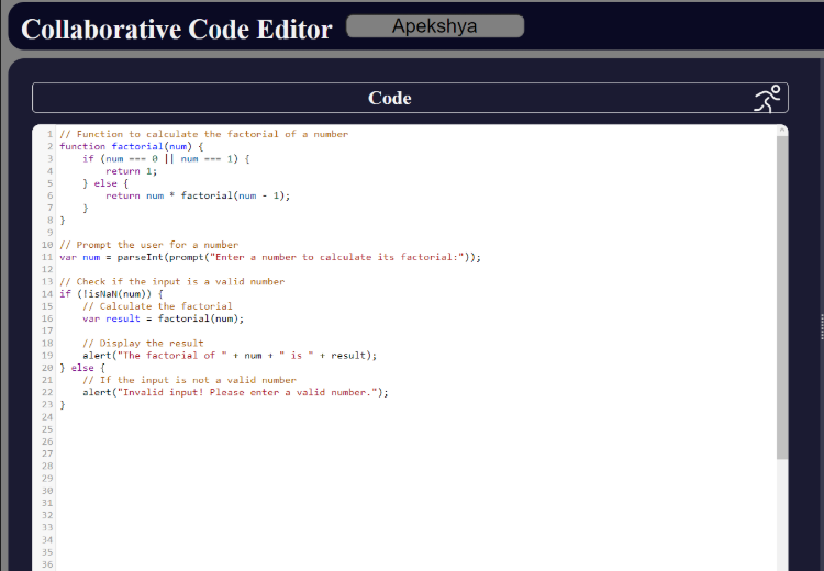 Collaborative Code Editor